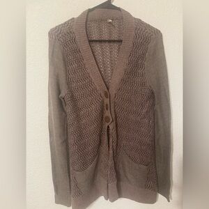 Free People Wool Blend Knit Cardigan XS Button Front Cozy